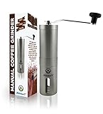Manual Coffee Grinder,Ceramic Burr ,Stainless Steel, Perfect for Camping, By KitchenV. Get Yours NOW!