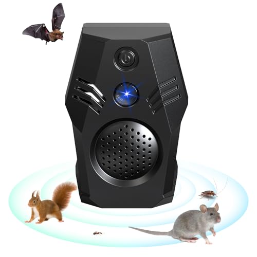 Ultrasónico de Plagas,4 Modos Ahuyentador de Ratas,Repelente Ultrasónico de Plagas,Repelente Ultrasónico Ratas para Anti Mosquitos,Electrónico Repelente Mosquitos Insectos Control de Plagas,Eficaz