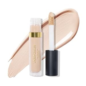 LAURA GELLER NEW YORK The Ideal Fix Concealer – Porcelain – Buildable Medium to Full Coverage Liquid Concealer – Covers Under Eye Dark Circles & Blemishes – Long-Lasting