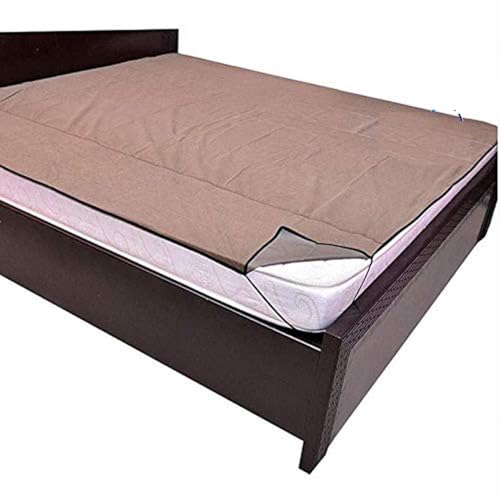 Image of Waterproof Baby Plastic Sheet /Bed Protecting Mat /Rubber Sheet /Mattress Protector (75x72 inch) Random Color