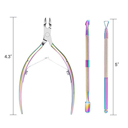 image for LOCONHA Cuticle Trimmer with Cuticle Pusher - and Triangle Cuticle Nai