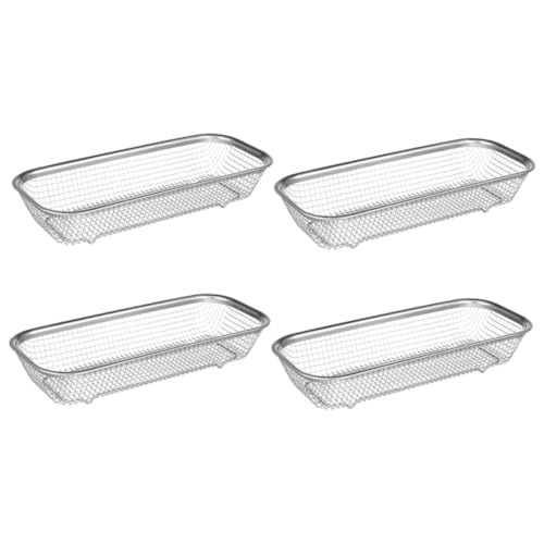 NUOBESTY 4 Pièces Panier Lave-vaisselle Métal Panier Pour Ustensiles Range-couverts Inox Pour Lave-vaisselle