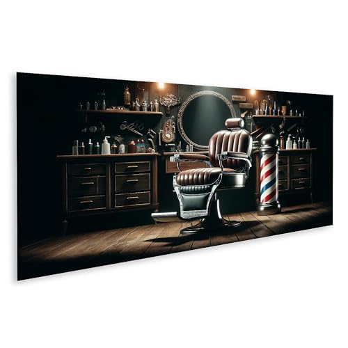 Chaise de Coiffure Toile Murale Déco Barbier et Salon Retro