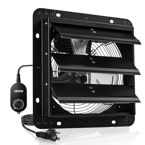 VEVOR 10 inch Shutter Exhaust Fan, Wall Mounted Attic Vent Fan with...