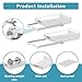HOMEBOSILY Under Sink Organizer, 2 Pack Pull Out Kitchen Cabinet Organizer, Mute Slide-Out Under Sink Organizers and Storage, Metal Kitchen Bathroom Organizers and Storage Shelves, White