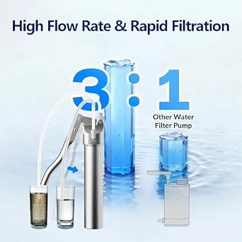 Membrane Solutions Portable Stainless Steel UF Water Filter P1 and Replacement Filter