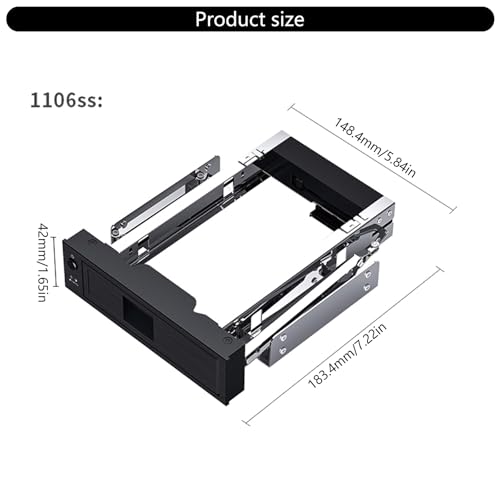 Rack móvil sin bandeja 3.5" hot swap para discos duros miniatura 6