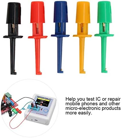Single Hook Clip Test Probe Set Test Colorful Probe 20Pcs High Reliability Test Hook Multimeter Accessories for Electrician for Electronic Testing (Small test hook)