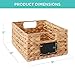 Best Choice Products Set of 4 9x12in Water Hyacinth Pantry Baskets, Woven Organizers w/Chalkboard Label, Chalk Marker - Natural
