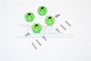 Axial SMT10 Grave Digger (AX90055) Upgrade Parts Aluminum Hex Adaptors (12mm) - 4Pcs Set Green