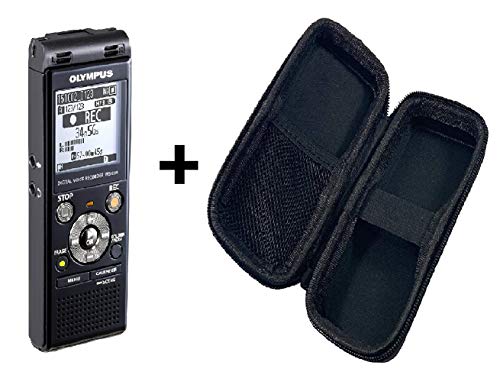 Olympus Voice Recorder WS-853, Silver & Hard Shell Carrying Case - Combo Pack