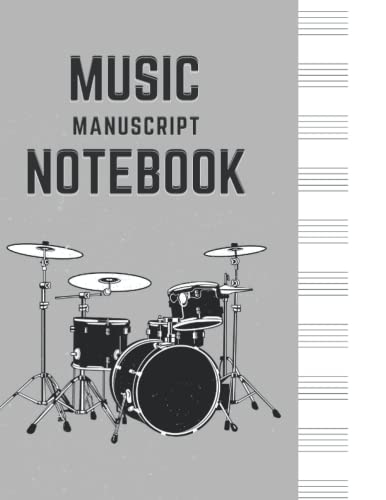Blank Sheet Music percussion Clef Empty Staff Drum Set Manuscript Notebook: drum paper music for drum songwriting: Paperback / 120 pages / 8.5 x 11
