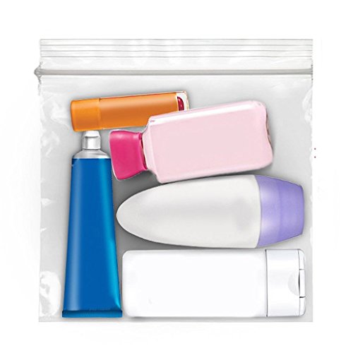 Travel Security Clear Liquid Bag for Airport Security and Cosmetics, Perfume, Deodorant or Aftershave (8 Pack)