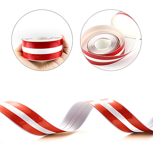Twdrer 2 Rolls PE Caulk Strip Self-Adhesive Waterproof Sealing Strip Tape Decorative Sealant Trim,Bathroom Shower Toilet Kitchen Floor Wall Edge Protector,White, 126\" x 1.5\" - Thumbnail 3