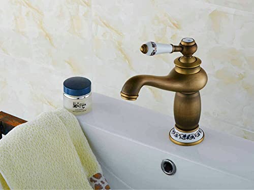 Robinet de baignoire mural blanc et bronze chic pour salle de bain raffinée