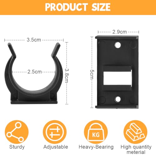 flintronic Selbstklebende Küchen Sockelhalterungen, 12 Stück Küchensockel Befestigung Clips, Sockelleisten Clips mit 30 Schrauben, küchen Sockel Clip, Sockelblende Küche für 27-33mm-Küchenfüße