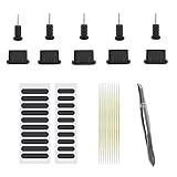 Tapón antipolvo, estos tapones antipolvo pueden evitar eficazmente que el polvo, la suciedad, la arena y las pelusas entren en el puerto de carga, el conector para auriculares y prolongar la vida útil de su teléfono. (Nota: la tapa antipolvo solo es adecuada para teléfonos móviles con puerto tipo C)
