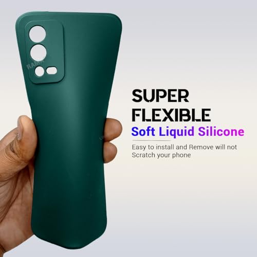 Image of LIRAMARK Silicone Soft Back Cover Case for Oppo A55 4G (Silicone Green)