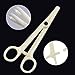 Disposable Piercing Clamps - Combofix 10Pcs Disposable Piercing Forceps Clamp Slotted Navel Forceps Round Open Piercing Plier Tattoo Piercing Tools Piercing Supplies(Type-2)