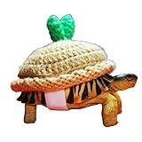 Sweater for Turtle - Handmade Winter Warm Knitted Turtle Sweater with Adjustable Strap Small Animal Sweater Tortoise Apparel for Christmas Halloween Party Cosplay Costume Photo (2 Inch,Grass)