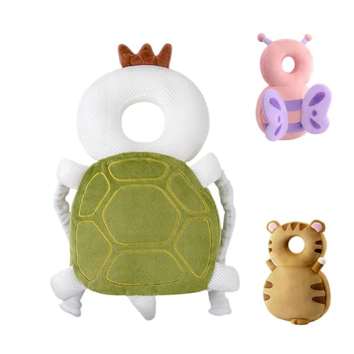 Image of JunNeng Baby Head Protector Backpack, Toddler Walking Fall Head Protection, Green Turtle