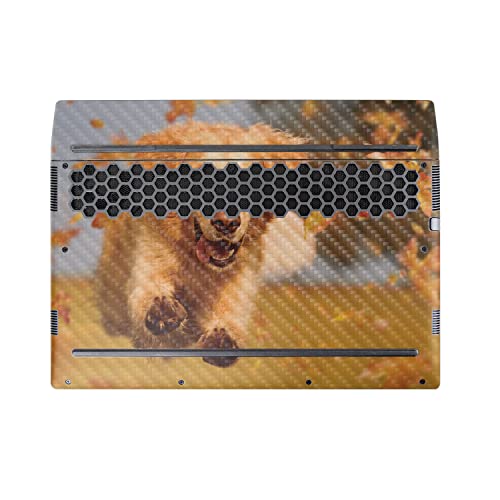 Image of MightySkins Carbon Fiber Skin Compatible with Alienware M17 R5 (2022) Full Wrap Kit - Puppy Fall | Protective, Durable Textured Carbon Fiber Finish | Easy to Apply & Change Styles | Made in The USA