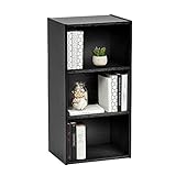 Iris Ohyama, Mittleres 3-stöckiges Bücherregal/Holzregal/Würfel-Bücherregal/Bücherschrank/Schrank mit Regalen, Modulares Design, Büro, Wohnzimmer, Eingang - Module Shelf - MDB-3 - Schwarze Eiche