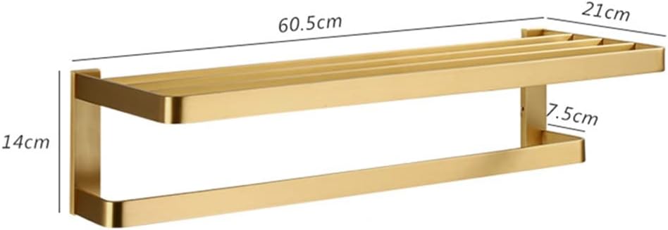 Towel Rails, Towel Rack Brass Bathroom Accessories Towel Rack Bar, Bathroom Shelf Towel, Bath Hardware Brushed Towel Shelf