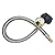 METER STAR 18inch Pigtail Stainless Braided RV Regulator Propane Hose Connector with Gauge QCC Type1 Connection 2PCS/lot