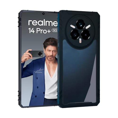 Image of AIBEX Crystal Clear Back Cover Case for Realme P3 Pro 5G / Realme 14 Pro Plus 5G | Transparent Non-Yellowing Back | Shockproof 360 Protection | Slim Fit PC & TPU Design