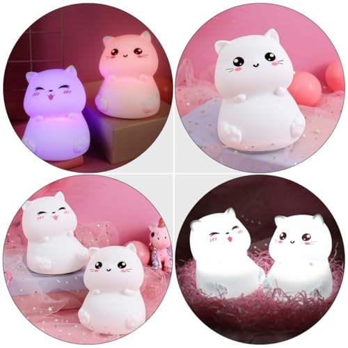 Lámpara de Mesa de Noche de Silicona con Modelo de Gato miniatura 7