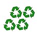 DOITOOL 4 Stück Recyceln Aufkleber Mülleimer Etikett Mülleimer Aufkleber Selbstklebende Recycling-Zeichen Aufkleber für Müllcontainer Wandabfall Home Kitchen Office