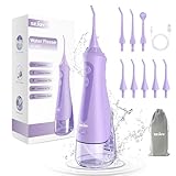 Sejoy Water Flossers for Teeth Cleaning, Water Flosser for Teeth Rechargeable Cordless, Electric Portable, 5 Cleaning Modes 8 Jet Tips, IPX7...