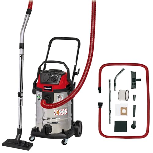 Einhell Wet/Dry Vacuum Cleaner TE-VC 2230 SACL; EX; UKC (1400 W, 220 mbar, HEPA Pleated Filter incl. Filter Cleaning System, 30 l Container, dust Protection Class L, 1500 W Automatic Power Socket)