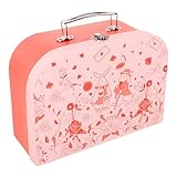 BESPORTBLE Caja de Almacenamiento de Anillos y Exhibición de Joyas Gran Capacidad y Fácil Transporte para Decoración del Hogar Color Rosa de Papel Recubierto y Hierro