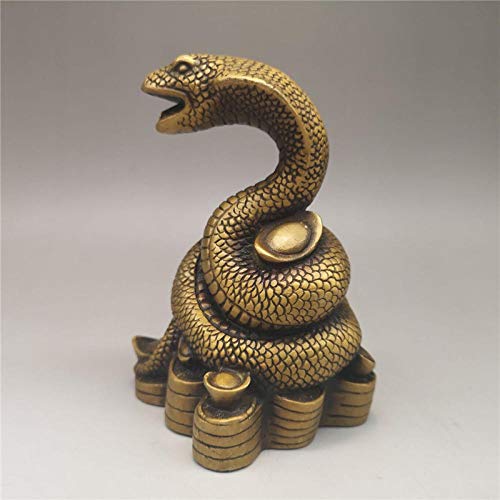 Sculptures vintage cuivre serpent : le cadeau idéal en laiton signé Kelieqa