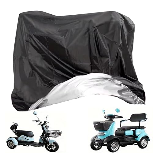 Fundas resistentes para scooter de movilidad con bolsa de almacenamiento, Oxford 190D, impermeable, anti-UV, funda de almacenamiento para silla de ruedas, cubierta antipolvo para la mayoría de fundas