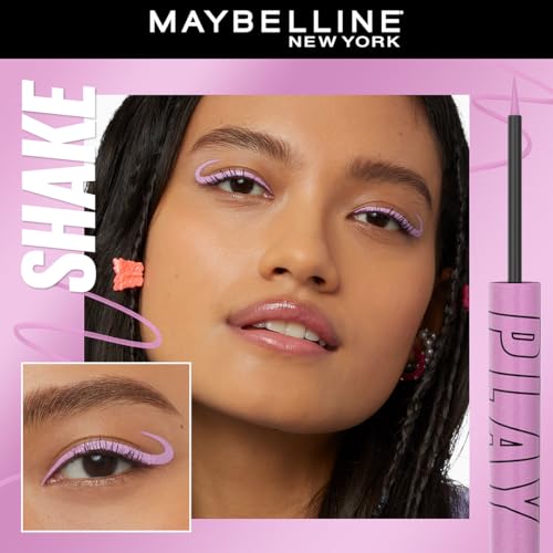 Image of Maybelline Tattoo Play Purple Longwear Liquid Eyeliner, Metallic Finish | Longwear Waterproof Eyeliner, Matte Finish