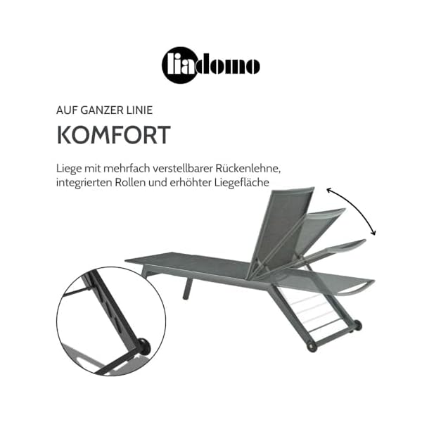 Sonnenliegen Set Scaro/Lido 3-teilig Anthrazit