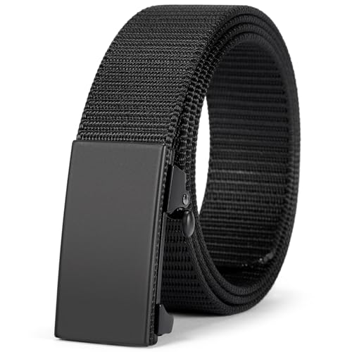 BOSTANTEN Ratchet Web Belt Men, Nylon Golf Adjustable Belt for Men Work Men's Belt with Casual Pants