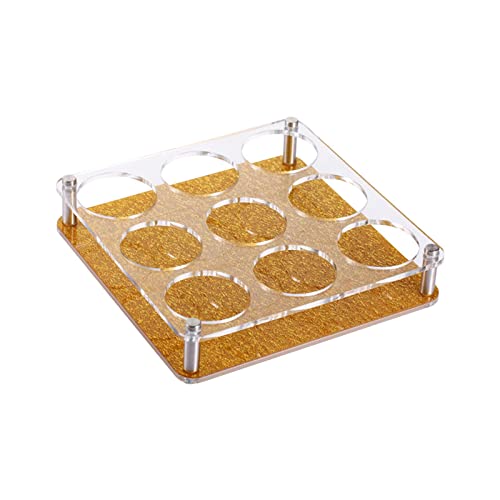 Bandeja para copos de vidro Suporte para copos de uísque base pesada em acrílico para copos bandeja