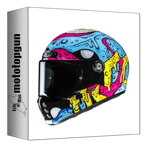 Casque HJC V10 Squeeze MC28 XS en fibre de verre aux finitions soignées