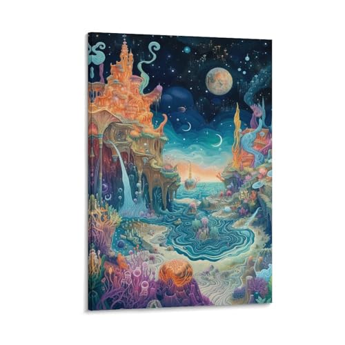 Peinture pays des merveilles habiller mur vide de couloir et de chambre