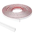 AIEX Wall Edge Trim Corner, 16.4 Ft Peel and Stick Trim Wall Edge Trim Flexible Trim Caulk Strip Peel and Stick Molding Waterproof for Wall Edge Ceiling Floor Trim Caulk Strip (White)