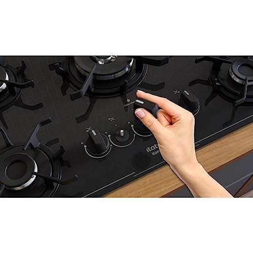 Cooktop 5 Bocas a Gás Itatiaia Itamaster com Tripla Chama e Acendimento Superautomático Preto Bivolt