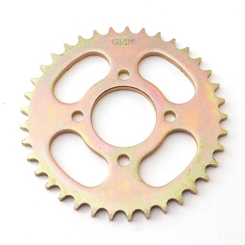 Pignon 37 dents en acier renforcé pour chaîne 428 de quad 50cc à 125cc