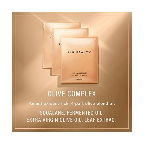 JLO BEAUTY That Limitless Glow Face Mask | Visibly Tightens, Lifts, Hydrates, & Plumps For Glowy Skin, Infused With JLo Glow Serum