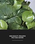 Plante d'Ivy Pothos Fausse Réaliste 32" pour Décor de Maison Intérieur Plante Artificielle en Soie (Variée - Vert Clair & Foncé)