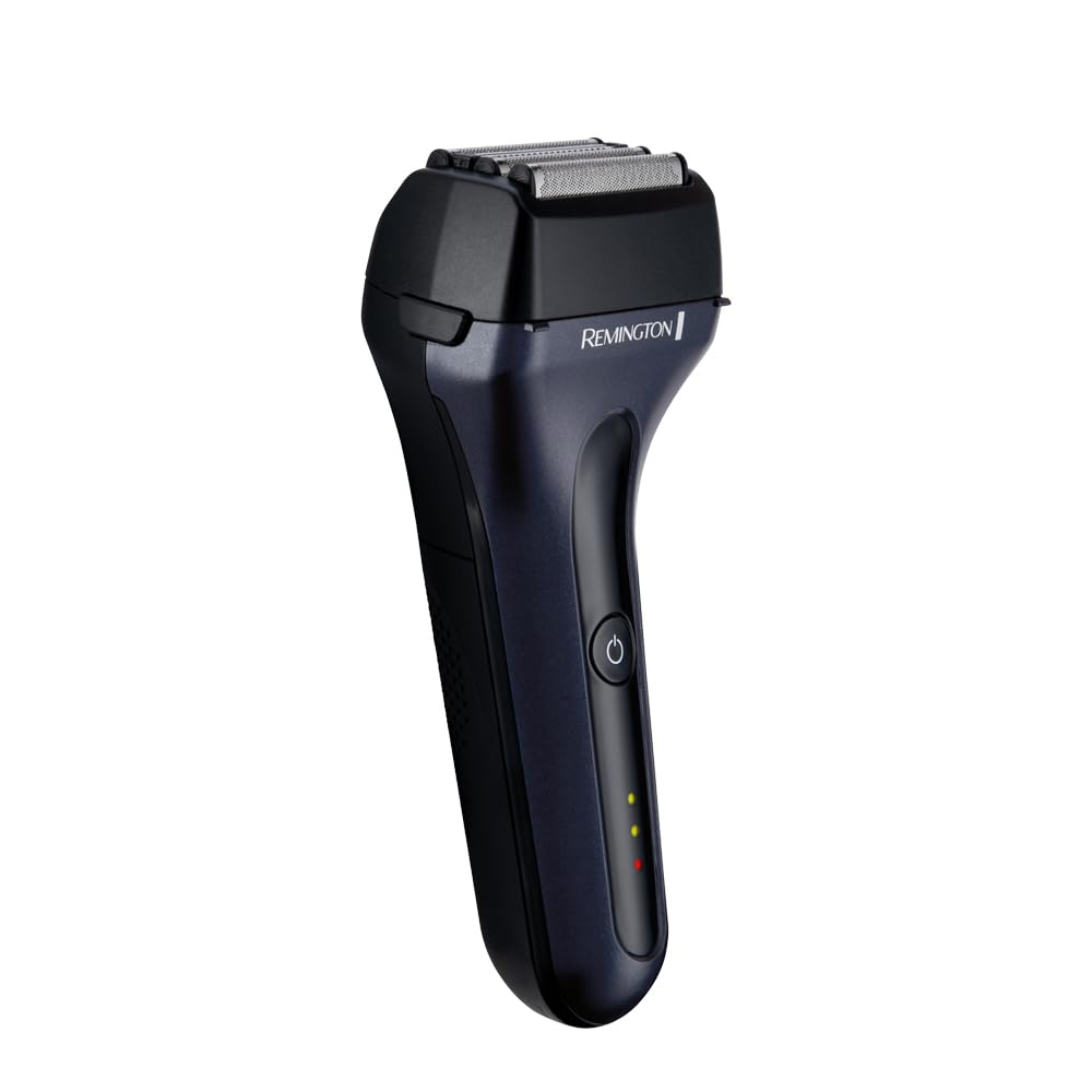 Remington Rasierer Herren Elektrisch [3-Fach Scherfolien: schneller & hautschonender/Nass- & Trocken- Rasierapparat] Folienrasierer F7 (Lithium-Akku, Langhaarschneider + 3-TageBart-Aufsatz) F7000