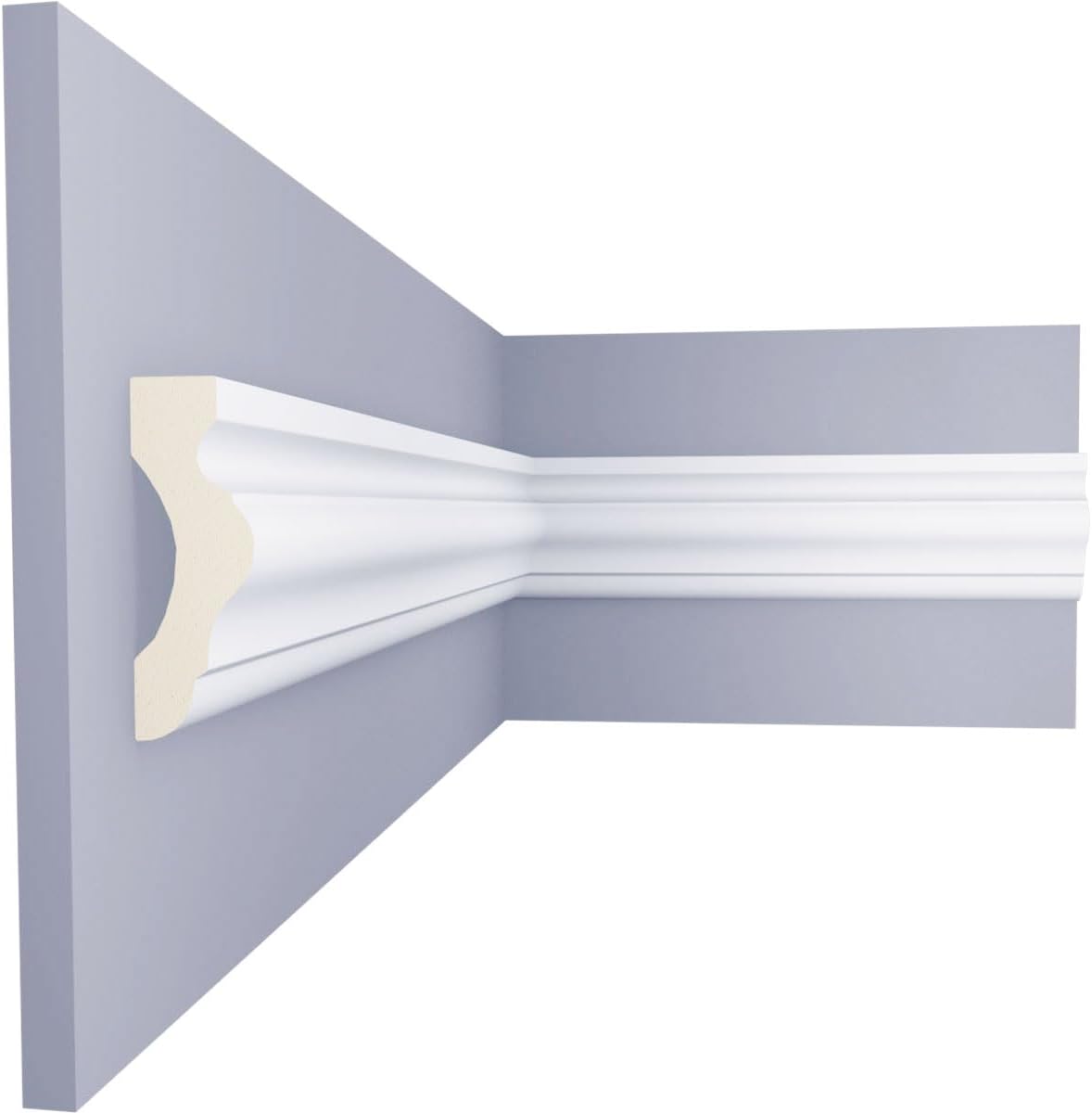 Ekena Millwork PML02X00PO-CASE-8 Pompeii (8-Pack) Panel Moulding, 2 1/2"H x 3/4"P x 94 1/2"L, Primed